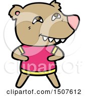 Cartoon Bear Showing Teeth
