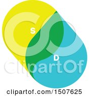 Clipart Of A Sun Water Drop And Leaf Design Royalty Free Vector Illustration