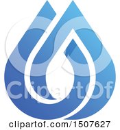 Poster, Art Print Of Blue And White Water Drop Design