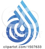 Clipart Of A Blue And White Water Drop Design Royalty Free Vector Illustration by elena