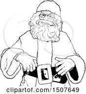 Poster, Art Print Of Black And White Santa Claus