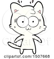 Poster, Art Print Of Cartoon Surprised Cat