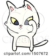 Confused Cartoon Cat