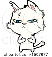 Poster, Art Print Of Tough Cartoon Cat