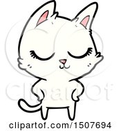 Poster, Art Print Of Calm Cartoon Cat