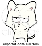 Poster, Art Print Of Bored Cartoon Cat