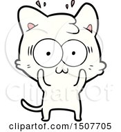 Poster, Art Print Of Cartoon Surprised Cat