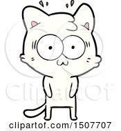 Poster, Art Print Of Cartoon Surprised Cat