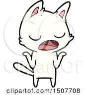 Poster, Art Print Of Talking Cat Shrugging Shoulders