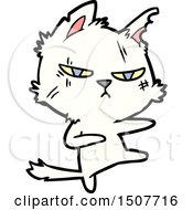 Poster, Art Print Of Tough Cartoon Cat