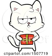 Poster, Art Print Of Bored Cartoon Cat