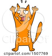 Poster, Art Print Of Cartoon Panicking Cat