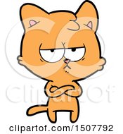 Poster, Art Print Of Bored Cartoon Cat