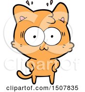 Poster, Art Print Of Cartoon Surprised Cat