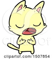 Poster, Art Print Of Talking Cat Cartoon