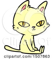 Poster, Art Print Of Cartoon Cat Sitting