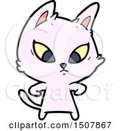 Confused Cartoon Cat by lineartestpilot