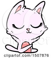 Poster, Art Print Of Calm Cartoon Cat