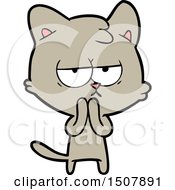 Poster, Art Print Of Bored Cartoon Cat