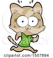 Poster, Art Print Of Cartoon Surprised Cat Running