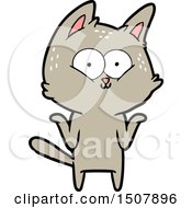 Poster, Art Print Of Cartoon Cat Shrugging Shoulders