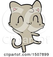 Poster, Art Print Of Cartoon Happy Cat