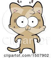 Poster, Art Print Of Cartoon Surprised Cat