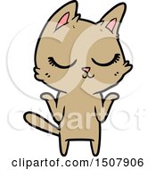 Poster, Art Print Of Calm Cartoon Cat