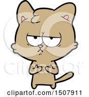 Poster, Art Print Of Bored Cartoon Cat