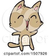 Poster, Art Print Of Happy Cartoon Cat