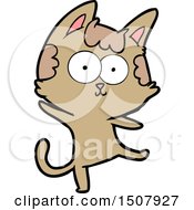 Poster, Art Print Of Happy Cartoon Cat Dancing