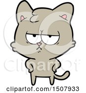 Poster, Art Print Of Bored Cartoon Cat