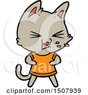 Poster, Art Print Of Cartoon Cat Hissing