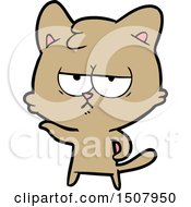 Poster, Art Print Of Bored Cartoon Cat