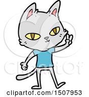 Cartoon Cat Waving