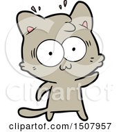 Poster, Art Print Of Cartoon Surprised Cat