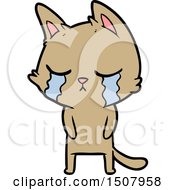 Poster, Art Print Of Crying Cartoon Cat