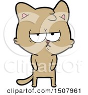 Poster, Art Print Of Bored Cartoon Cat