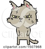 Poster, Art Print Of Tough Cartoon Cat