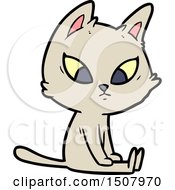 Poster, Art Print Of Confused Cartoon Cat