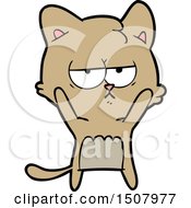 Poster, Art Print Of Bored Cartoon Cat