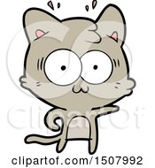 Poster, Art Print Of Cartoon Surprised Cat