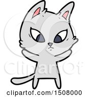 Poster, Art Print Of Confused Cartoon Cat