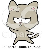 Poster, Art Print Of Bored Cartoon Cat