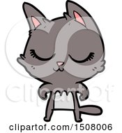 Poster, Art Print Of Calm Cartoon Cat