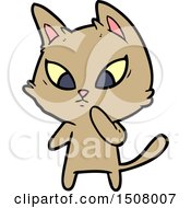 Poster, Art Print Of Confused Cartoon Cat