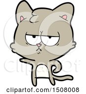 Poster, Art Print Of Bored Cartoon Cat