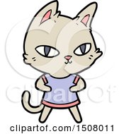 Poster, Art Print Of Cartoon Cat Staring