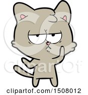 Poster, Art Print Of Bored Cartoon Cat