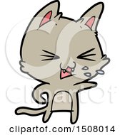 Poster, Art Print Of Cartoon Cat Hissing